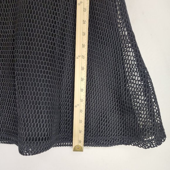 Charles Henry Dress Womens Large Black Net Pattern V Neck Fit Flare Night Out - Picture 6 of 13